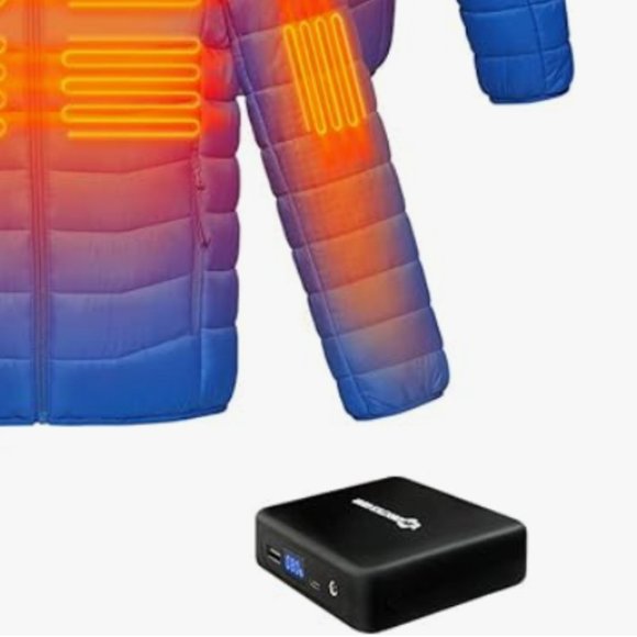 NEW Arctica Gear Lightweight Heated 6 area Jacket with 12V/5A Power Bank XL blue - Picture 3 of 5